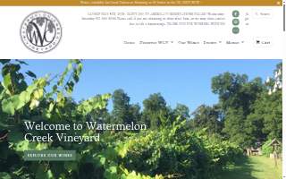 Watermelon Creek Vineyard of Statesboro website