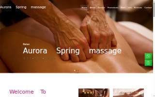 Aurora Springs Massage website