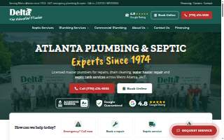 Delta Plumbing The Educated Plumber Of Atlanta website