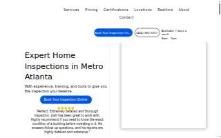 Atlanta Premier Home Inspections of Stonecrest website
