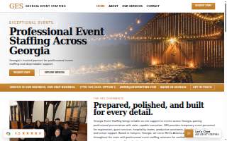 Georgia Event Staffing of Stonecrest website