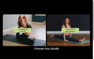 Just Breathe Yoga Center website