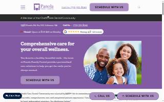 Panola Family Dental website