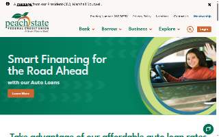 Peach State Federal Credit Union of Stonecrest website