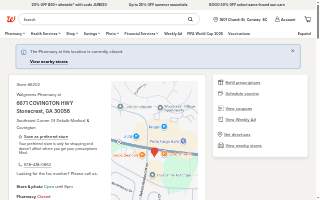 Walgreens of Stonecrest website