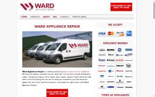 Ward Appliance Solutions website