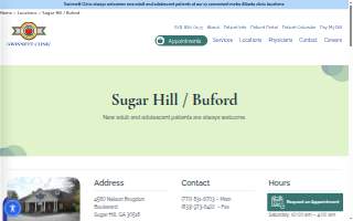 Gwinnett Clinic at Sugar Hill website