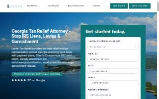 Lanier Tax Relief, LLC website