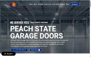 Peach State Garage Doors of Sugar Hill website