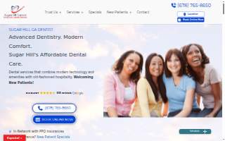 Sugar Hill Corners Dentistry website