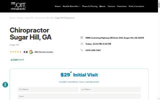 The Joint Chiropractic of Sugar Hill website