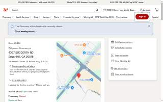 Walgreens of Sugar Hill website