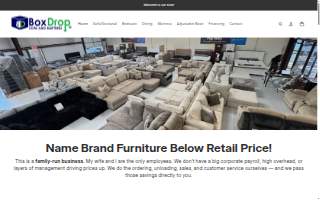 Box Drop Sofa and Mattress website