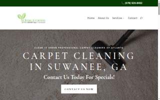 Clean It Green Professional Carpet Cleaners website