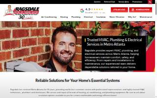 Ragsdale Heating, Air, Plumbing & Electrical website