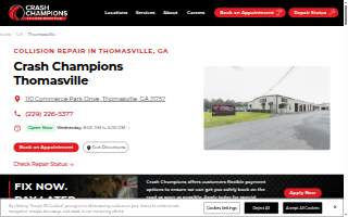 Crash Champions Collision Repair of Thomasville website