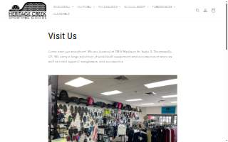 Heritage Creek Sporting Goods & Apparel website