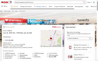 CVS Pharmacy of Tifton website