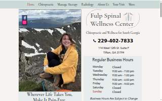 Fulp Spinal Wellness Center website