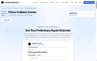 Prince Body Shop website