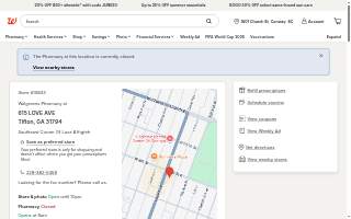 Walgreens Pharmacy of Tifton website