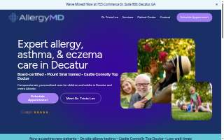 AllergyMD - Dr. Tricia Lee of Mableton website
