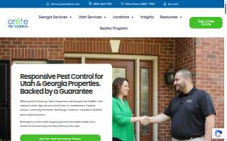 Arete Pest Control website