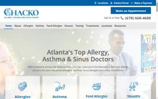 Chacko Allergy, Asthma and Sinus Center of Atlanta website