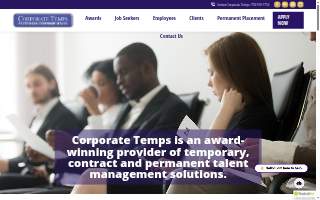 Corporate Temps website