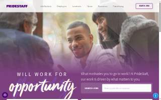 PrideStaff website