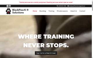 BlackPaw K9 Solutions LLC website