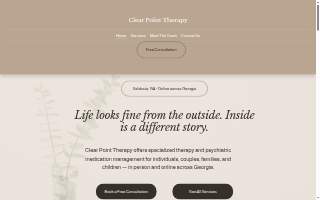 Clear Point Therapy website