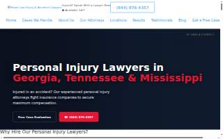 Howe.Law Injury & Accident Lawyers of Valdosta website