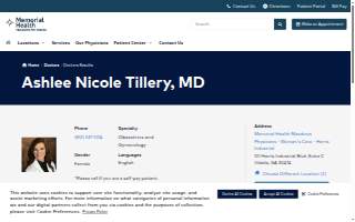 Ashlee Nicole Tillery, MD website