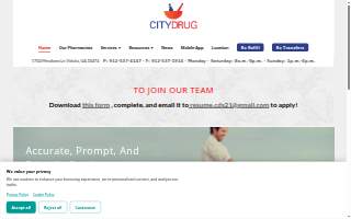 City Drug Store website