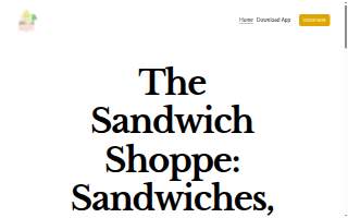 sandwiche Shoppe website