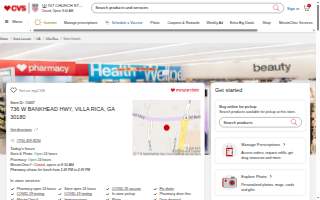 CVS Pharmacy of Villa Rica website
