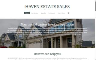 Haven Estate Sales website