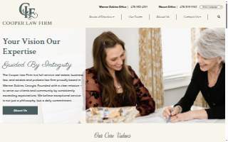 Cooper Law Firm website