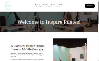 Inspire Pilates Studio website