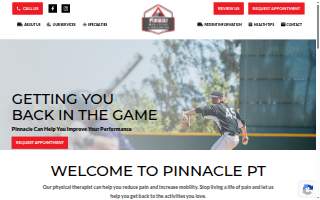 Pinnacle Physical Therapy & Sports Medicine website