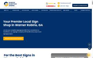 Super Custom Signs website