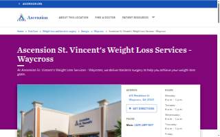 Ascension St. Vincent's Weight Loss Services - Waycross website