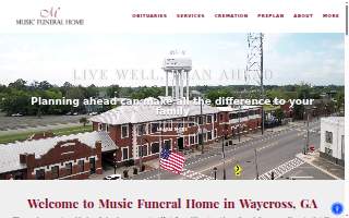 Music Funeral Home website