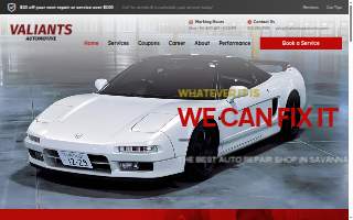 Valiants Automotive website
