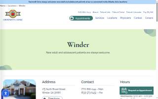 Gwinnett Clinic at Winder website