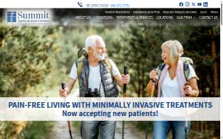 Summit Spine & Joint Centers of Dalton website