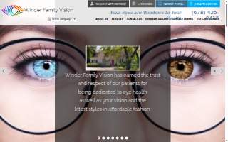 Winder Family Vision Clinic website
