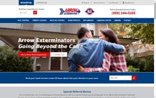 Arrow Exterminators of Woodstock website