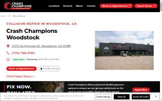 Crash Champions Collision Repair Woodstock website